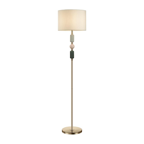 картинка ODEON LIGHT 4861/1F CLASSIC ODL_EX22 132 золотой/раноцветн.керамика/стекло Торшер E27 1*60W 4861/1F 