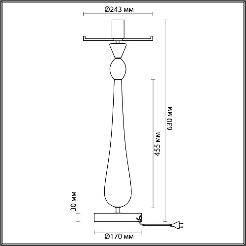 картинка ODEON LIGHT 4889/1T STANDING ODL_EX22 157 золотой/зеленый/стекло База для высокой лампы E27 1*60W TO
