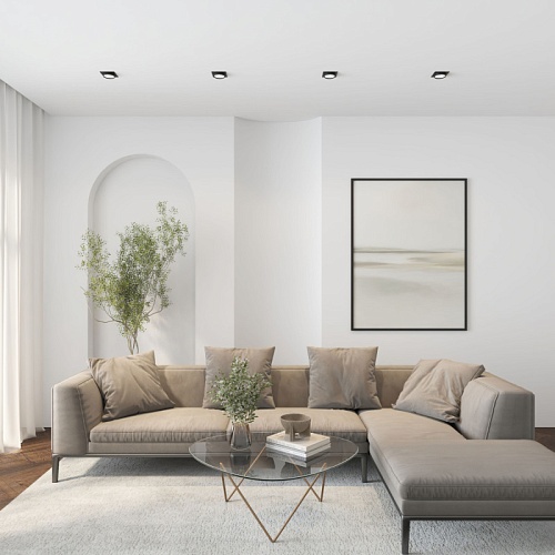 картинка Denkirs  Точечный встраиваемый светильник FLAT DK2091-BK