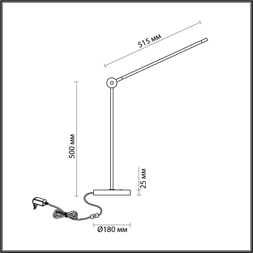 картинка ODEON LIGHT 7101/12TL HIGHTECH ODL25 000 Настольный светильник поворотн на 350° акрил/металл IP20 LE