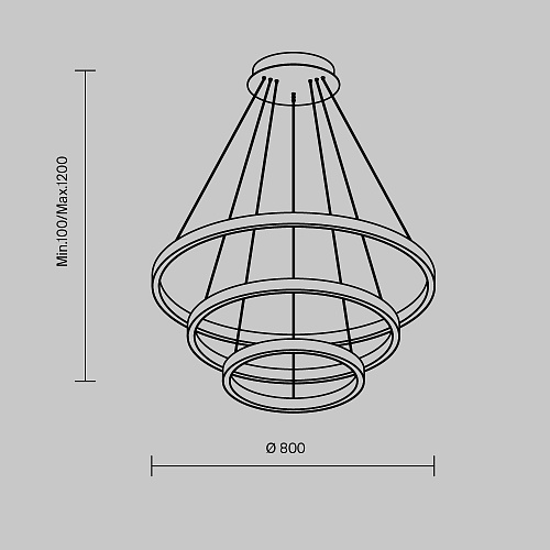 картинка Maytoni Подвесной светильник Рим / Rim 3000-4000К 108Вт