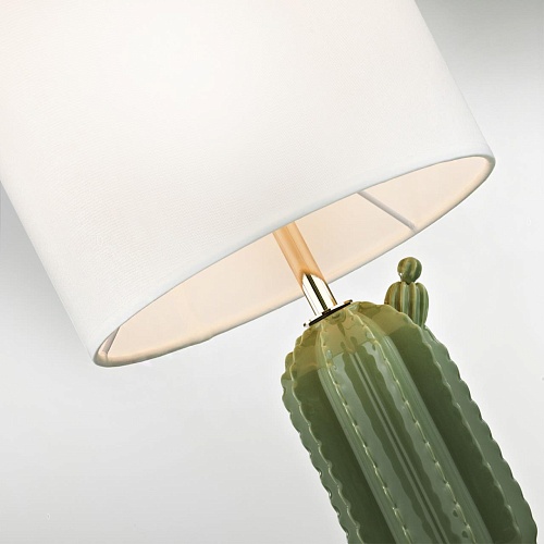 картинка ODEON LIGHT 5425/1T MODERN ODL_EX24 099 золотой/зеленый/белый/металл/керамика/ткань Настольная лампа