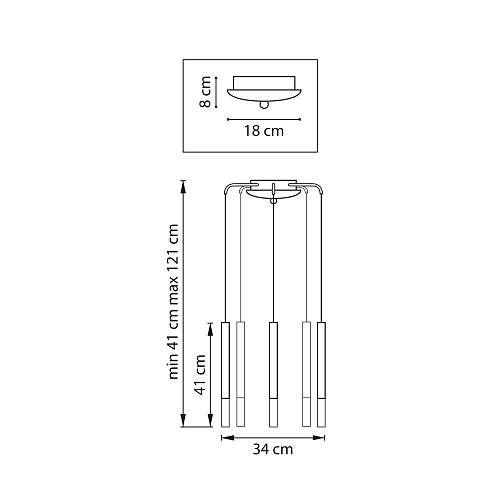 картинка Lightstar Люстра подвесная Tubo  L5T747147