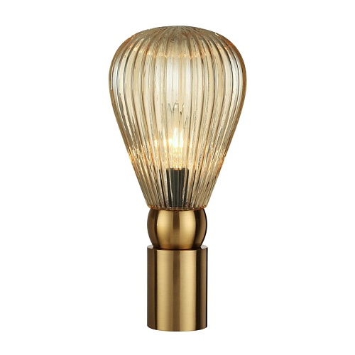 картинка ODEON LIGHT 5402/1T MODERN ODL_EX23 000 золотой/янтарный/металл/стекло Настольная лампа E14 1*40W EL