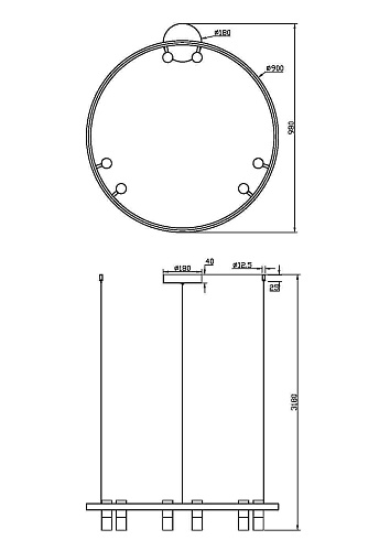 картинка Maytoni Подвесной светильник Спутник / Satellite 3000-4000К 40Вт