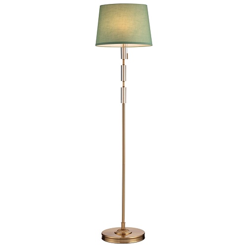 картинка ODEON LIGHT 4887/1F MODERN ODL_EX22 159 бронзовый/зеленый/абажур ткань Торшер E27 1*60W LONDON