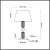 картинка ODEON LIGHT 4861/1TC CLASSIC ODL_EX22 133 золотой/раноцветн.керамика/абажур Настольная лампа E27 1*6