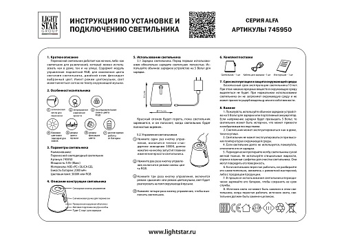 картинка Lightstar Настольная лампа Alfa  745950