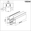 картинка NOVOTECH 135244 SHINO NT24 139 черный Низковольтный шинопровод для монтажа в натяжной потолок 3м IP2