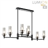 картинка LUMION 6555/8C CLASSI LN25 000 черный/дымчатый/металл/стекло Люстра потолочная E14 8*40W 220V MADONN