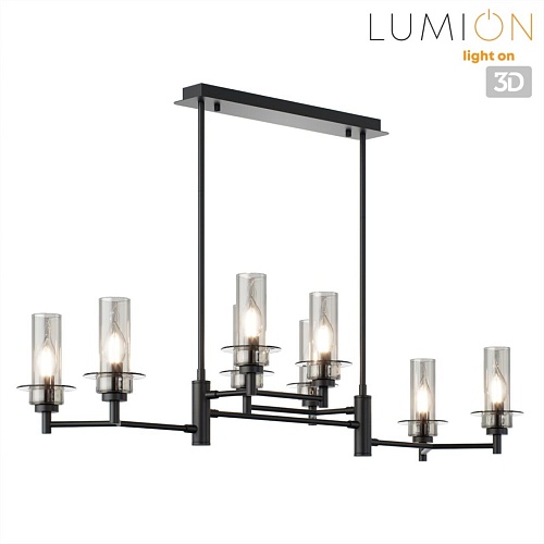 картинка LUMION 6555/8C CLASSI LN25 000 черный/дымчатый/металл/стекло Люстра потолочная E14 8*40W 220V MADONN