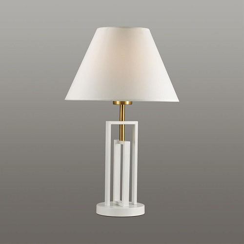картинка LUMION 5291/1T NEOCLASSI LN23 000 белый, латунь Настольная лампа E27 1*60W 220V FLETCHER