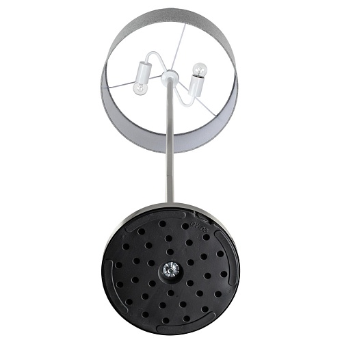 картинка LUMION 8251/2F MODERNI LN26 530  никель/серый, металл/текстиль Торшер Е27 2*60W 220V NIKKI