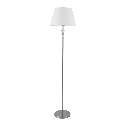 картинка LUMION 8274/1F CLASSI LN26 045 никель/белый/серый, металл/керамика/ткань Торшер Е27 1*60W 220V VERMO
