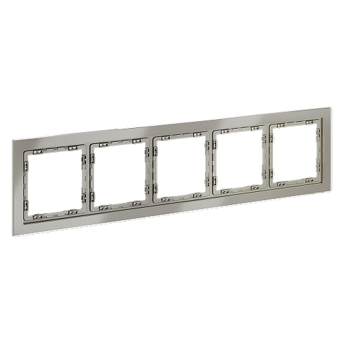 картинка Рамка стеклянная VOLTUM S70 на 5 постов, (шелк, стекло)