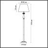 картинка ODEON LIGHT 3393/1F CLASSIC ODL17 649 мат.золото/абажур ткань/хрусталь Торшер E14 40W 220V GAELLORI