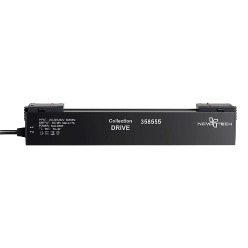 картинка NOVOTECH 358555 DRIVE NT21 081 черный Драйвер IP20 200W 48V KIT