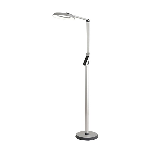 картинка LUMION 8333/15FL LEDIO LN26 458 серебро, металл/пластик Торшер LED 15W 3000/4000/6000K CCT/диммер/LC