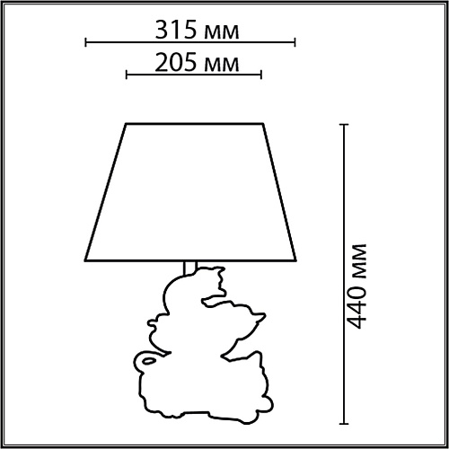 картинка LUMION 8128/1T MODERNI LN26 514 серый, керамика/текстиль Настольная лампа E27 1*60W 220V CATTY