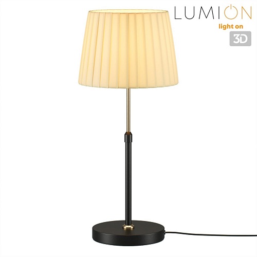 картинка LUMION 8302/1T MODERNI LN26 519 бронза/черный/бежевый, металл/текстиль Настольная лампа E27 1*60W 22