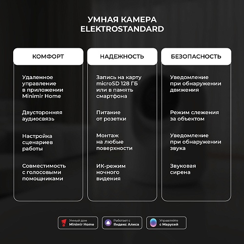 картинка Elektrostandard Умная видеокамера белая IP20 76500/00