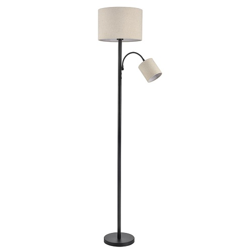 картинка LUMION 8042/2F MODERNI LN26 463 черный/бежевый, металл/текстиль Торшер Е27 1*60W + Е14 1*40W 220V KA
