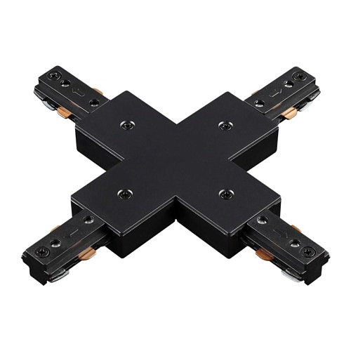 картинка NOVOTECH 135013 PORT NT18 255 черный Соединитель с токопроводом X-образный для однофазного трехжильн