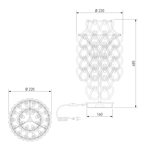 картинка Bogate's Настольный светильник с фигурным стеклом 1_380