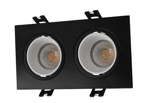 картинка Denkirs Точечный встраиваемый светильник  DK3072-BK+WH