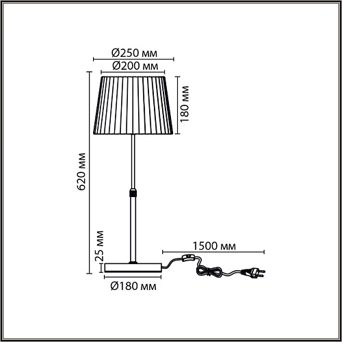 картинка LUMION 8302/1T MODERNI LN26 519 бронза/черный/бежевый, металл/текстиль Настольная лампа E27 1*60W 22