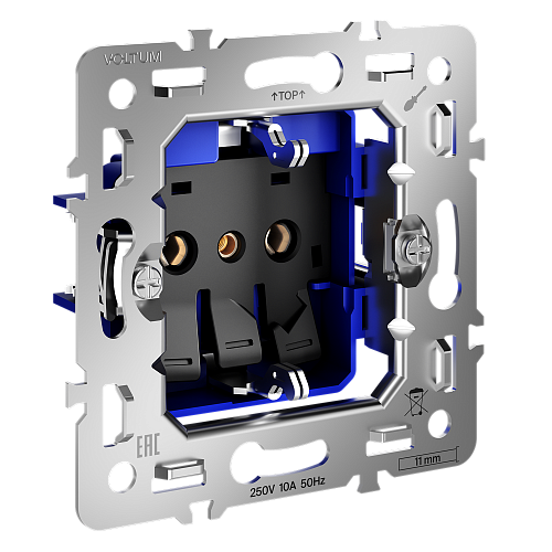 картинка Voltum Механизм розетки с заземлением 16А, S70