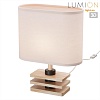 картинка LUMION 8205/1T COUNTY LN26 512 светлое дерево/бежевый, дерево/текстиль Настольная лампа E27 1*60W 22