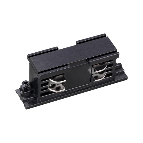 картинка NOVOTECH 135043 PORT NT19 299 черный Соединитель внутренний с токопроводом для трехфазного шинопрово