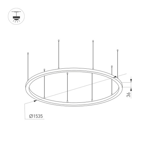 картинка Arlight Подвесной светильник  034009(1)