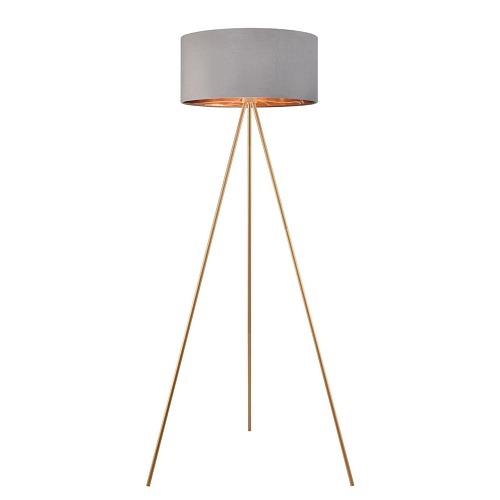 картинка LUMION 8075/1F NEOCLASSI LN26 466 золото/серый, металл/текстиль Торшер E27 1*60W 220V AVIOLA