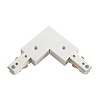 картинка NOVOTECH 135008 PORT NT18 255 белый Соединитель с токопроводом L-образный для однофазного трехжильно