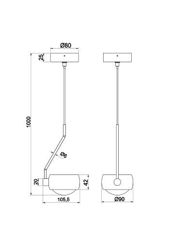 картинка Maytoni Подвесной светильник Линза / Lens 3000К 8Вт