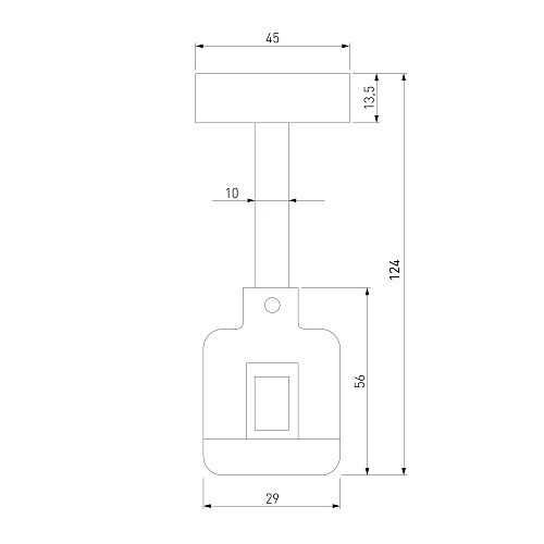 картинка Elektrostandard Esthetic Magnetic Декоративная стойка с коннектором 124 мм 85145/00
