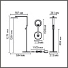 картинка LUMION 8332/15FL LEDIO LN26 458 темно-серый, металл/пластик Торшер LED 15W 3000/4000/6000K ССТ/димме