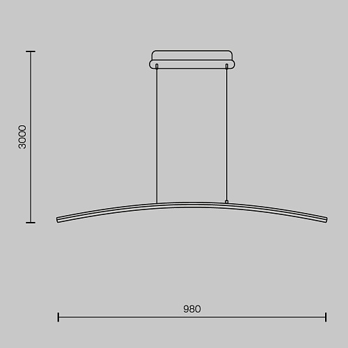 картинка Maytoni Подвесной светильник Изгиб / Curve 3000-4000К 15Вт