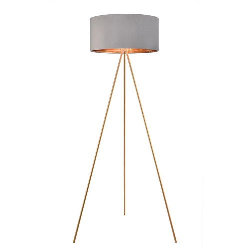 картинка LUMION 8075/1F NEOCLASSI LN26 466 золото/серый, металл/текстиль Торшер E27 1*60W 220V AVIOLA