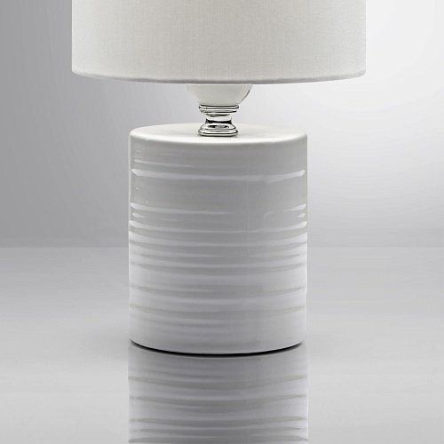 картинка LUMION 8144/1T MODERNI LN26 492 белый, керамика/текстиль Настольная лампа Е27 1*60W 220V TUALA