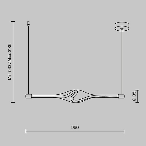 картинка Maytoni Подвесной светильник Виток / Loop 3000К 23Вт
