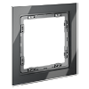 картинка Рамка стеклянная VOLTUM S70 на 1 пост, (графит, стекло)