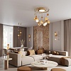 картинка ODEON LIGHT 5457/4TL MODERN ODL_EX26 051 светлая сатин.латунь/белый/бежевый/коричневый/металл/стекло