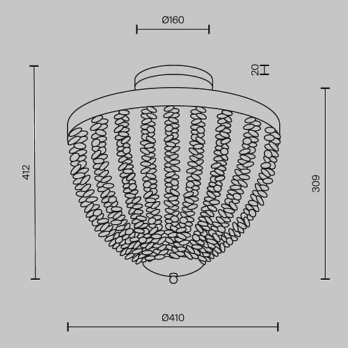 картинка Maytoni Потолочный светильник Интрига / Intrigue E14х3