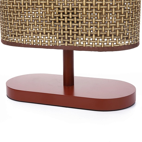 картинка LUMION 8202/1T COUNTY LN26 512 кофейный/коричневый, дерево/текстиль Настольная лампа E27 1*60W 220V 