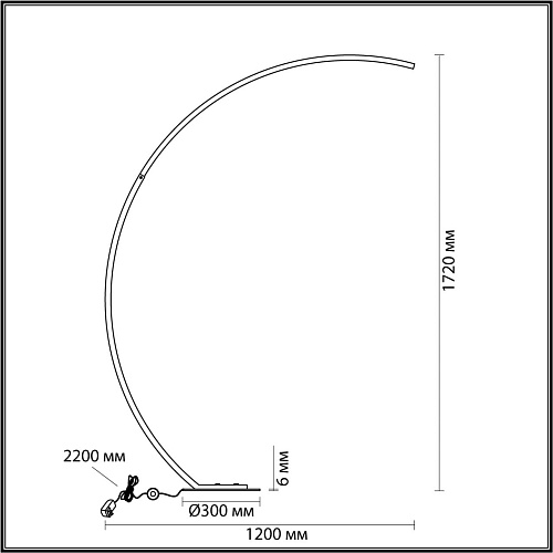 картинка LUMION 5676/21FL LEDIO LN26 469 чёрный Торшер с ПДУ LED 12W 3000-6000K 220V WES