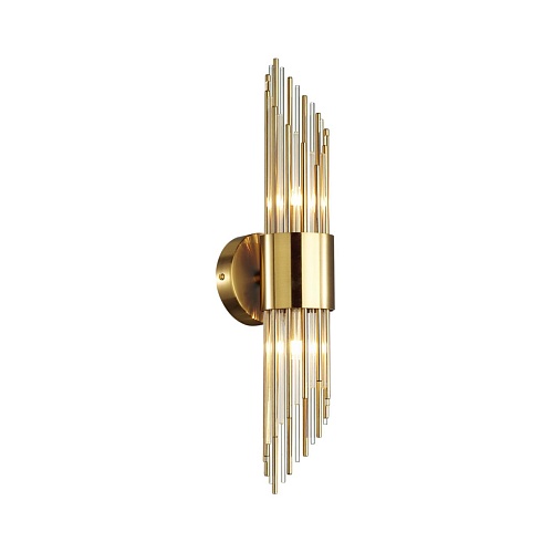 картинка ODEON LIGHT 4847/2W HALL ODL21 420 золото/металл/стекло Бра G9 2*40W FLAMBI