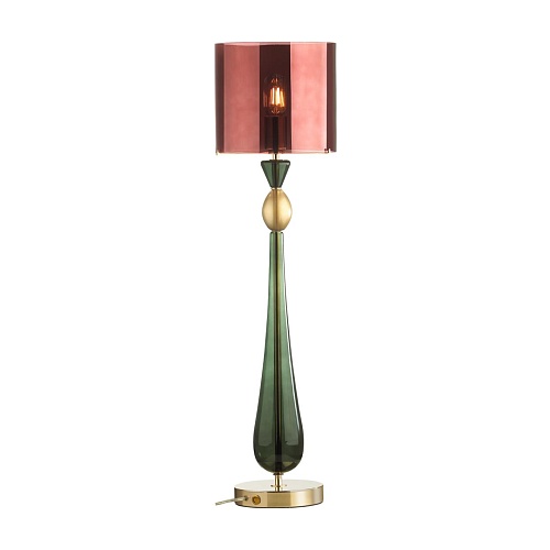 картинка ODEON LIGHT 4889/1T STANDING ODL_EX22 157 золотой/зеленый/стекло База для высокой лампы E27 1*60W TO